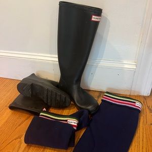 Hunter packable boots & boot socks